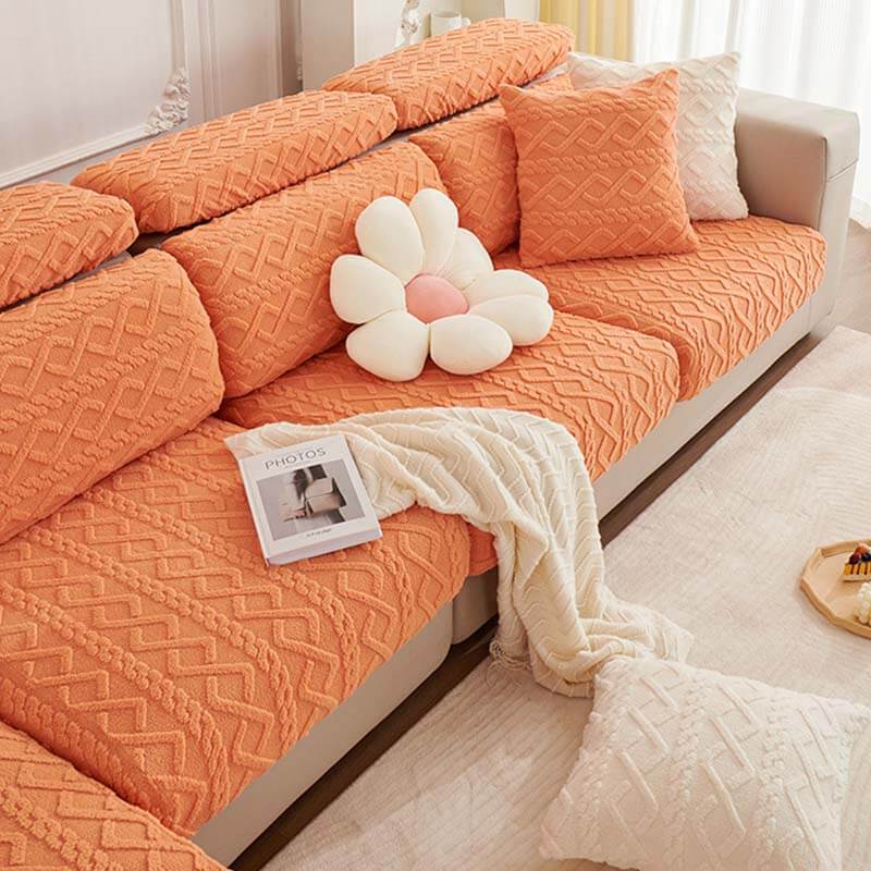 Full Wrap Soft Fleece Stretch Couch Cover - Image 9