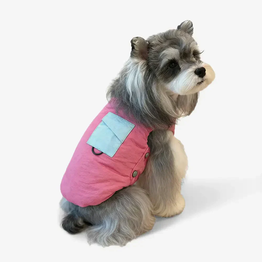 Functional Color-Block Dual-Sided Reversible Wear Dog Vest Coat - Image 5