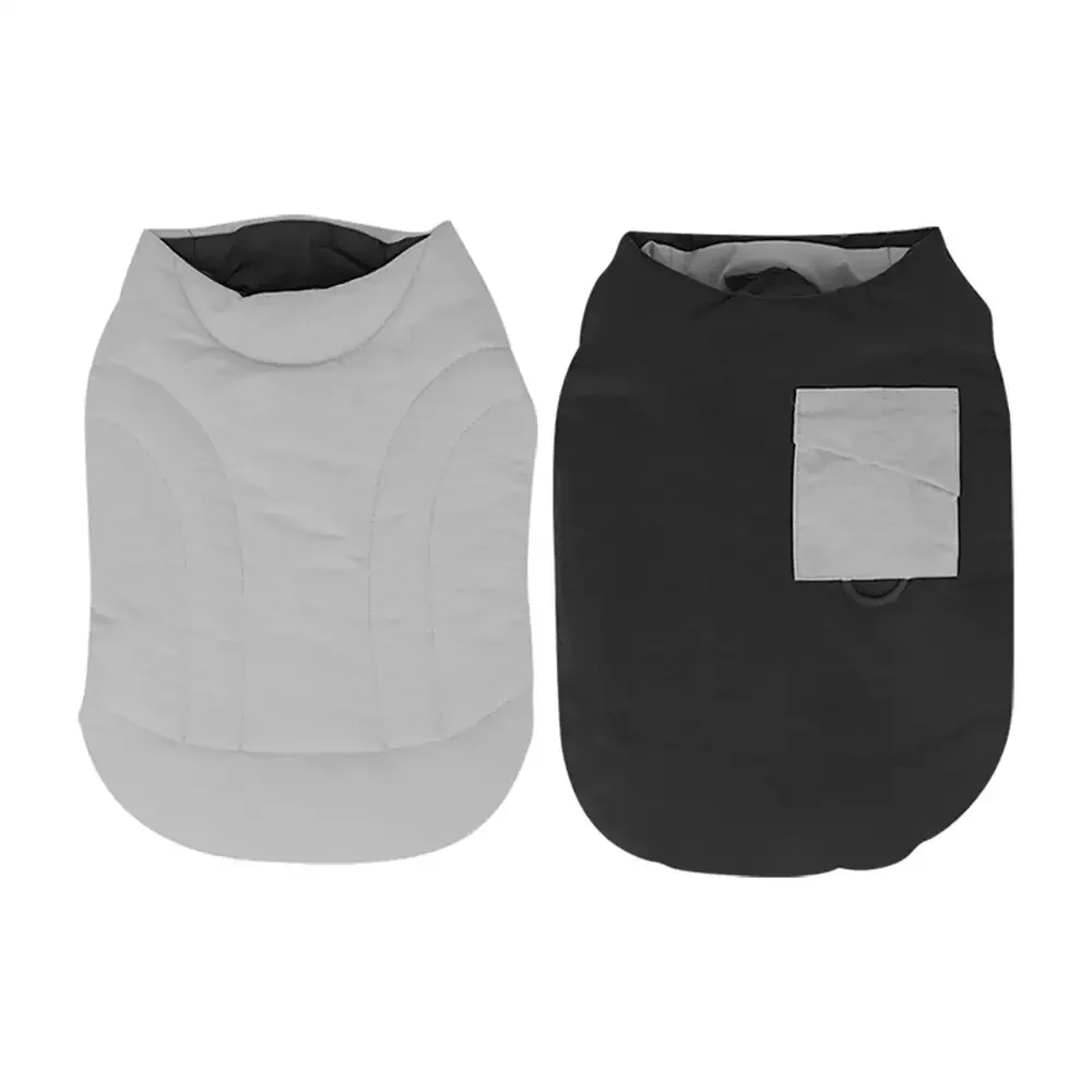 Functional Color-Block Dual-Sided Reversible Wear Dog Vest Coat - Image 9