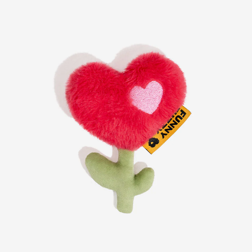 FUNNYFUZZY Valentine's Day Rose Plush Squeaky Dog Toy - Image 3