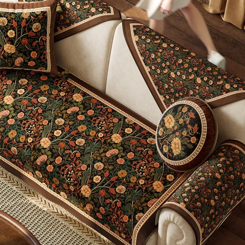 Garden Vintage Luxury Furniture Protector Non-Slip Couch Cover - Image 4
