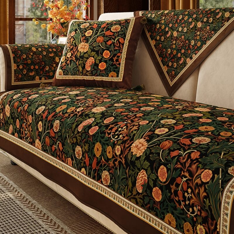 Garden Vintage Luxury Furniture Protector Non-Slip Couch Cover - Image 9