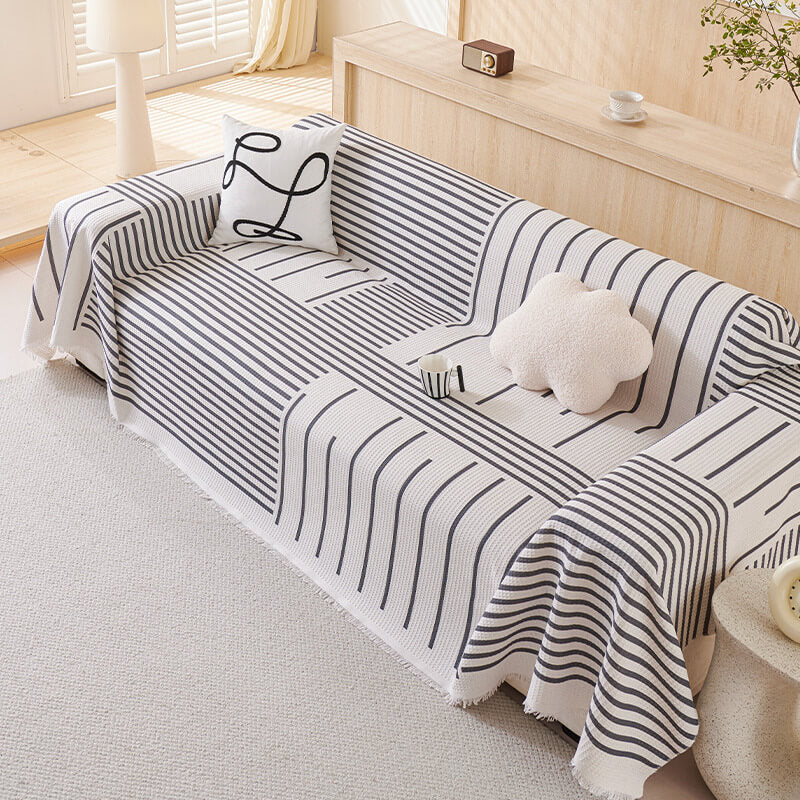 Geometric Pattern Multicolour Couch Cover - Modern Design for a Stylish Home - Image 12