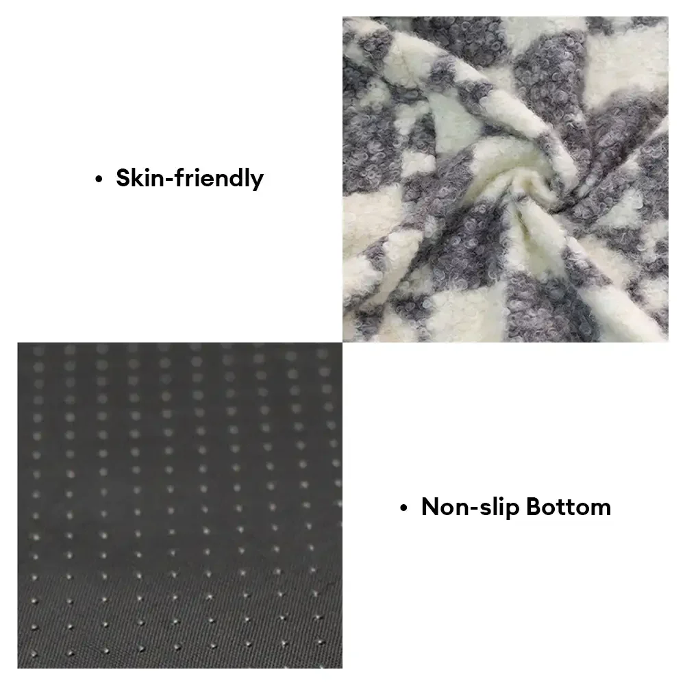 Geometric-Pattern Plush Thermal Removable And Washable Dog Bed - Image 4