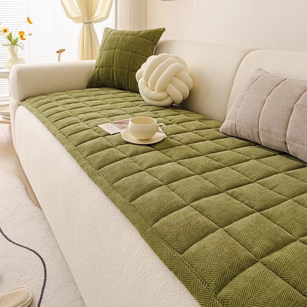Herringbone Chenille Elegant Breathable Sofa Decoration Non-slip Couch Cover - Image 15