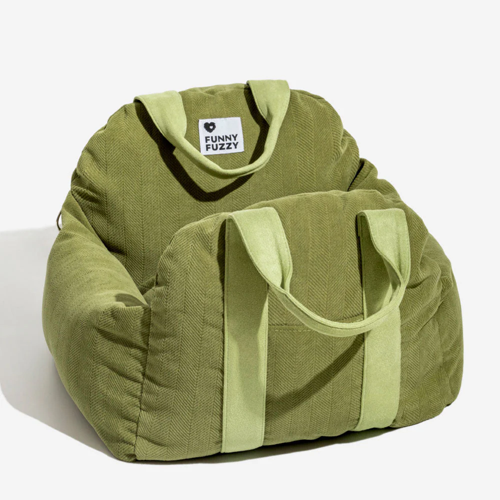 Herringbone Travel Bolster Safety Puppy Dog Car Seat Bed - Image 10