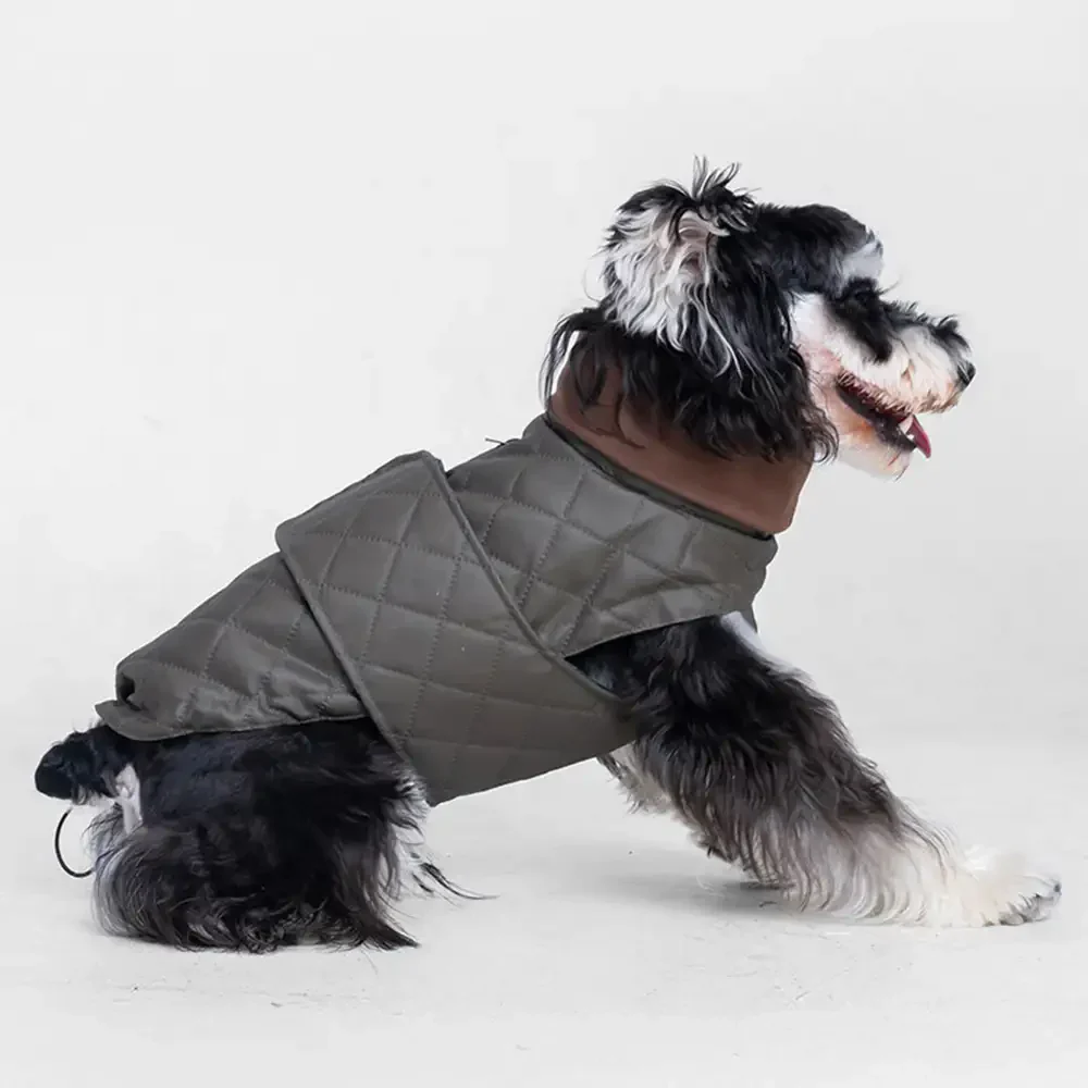 High-Neck Quilted Dog Vest – Warm Fashion Winter Coat - Image 4