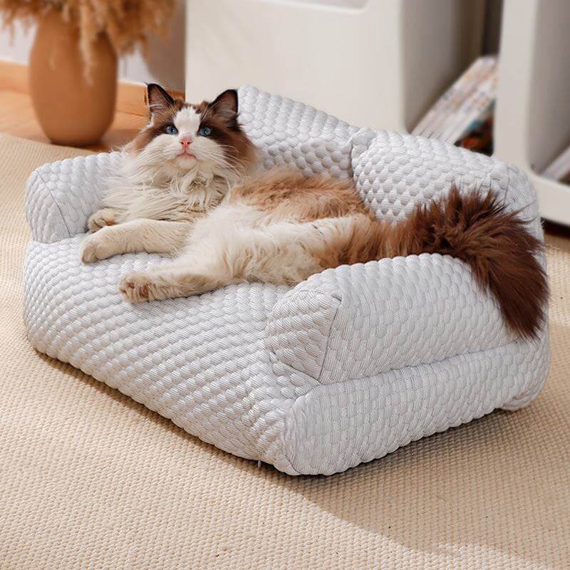 Ice Silk Cooling Pet Bed Breathable Washable Dog Sofa Bed - Image 15