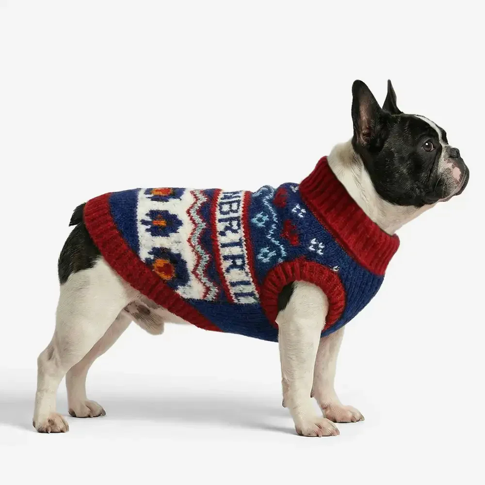 Jacquard Thick-Knit Sleeveless Dog Jumper – Designed for Dachshunds, French Bulldogs & Pugs - Image 4