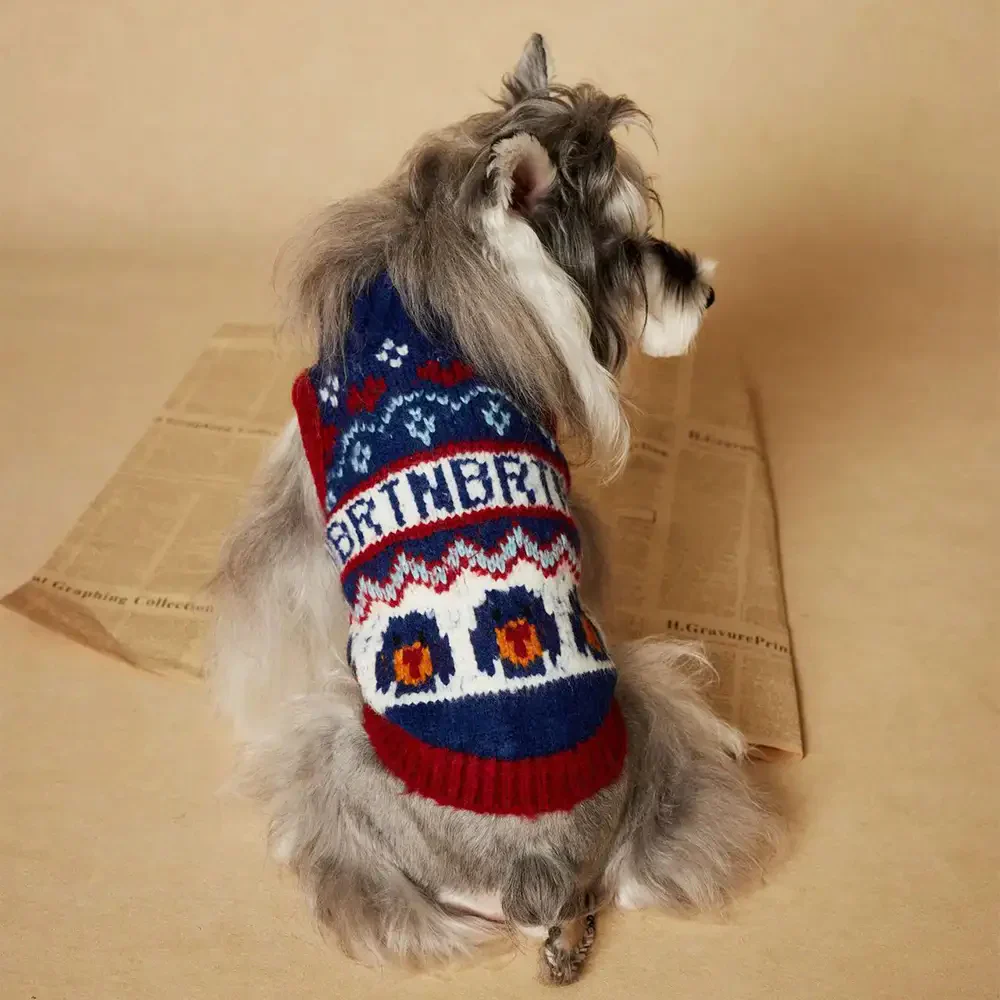 Jacquard Thick-Knit Sleeveless Dog Jumper – Designed for Dachshunds, French Bulldogs & Pugs - Image 7