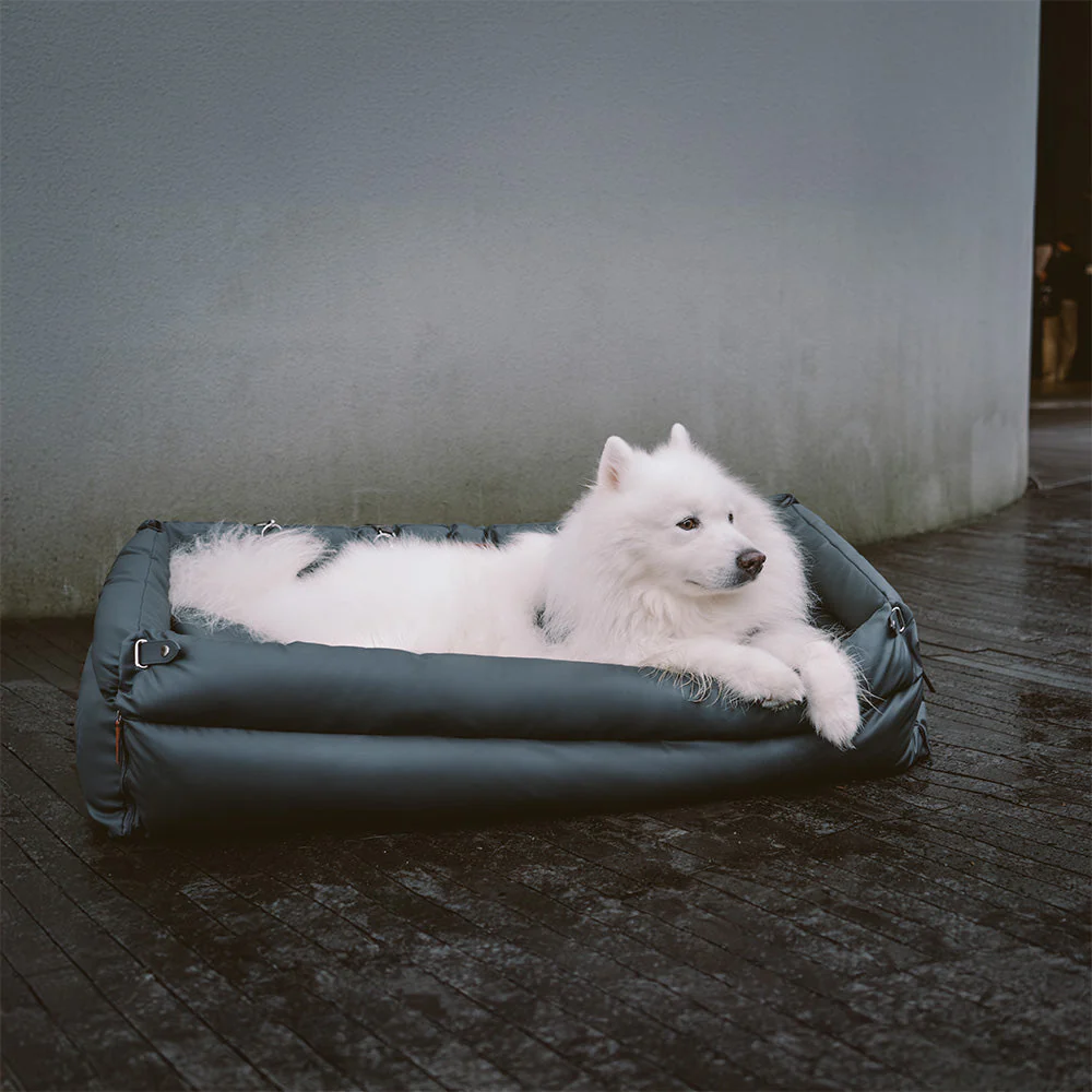 Large Deluxe Faux Leather Dog Car Seat Booster Bed - Urban Voyager - Image 19