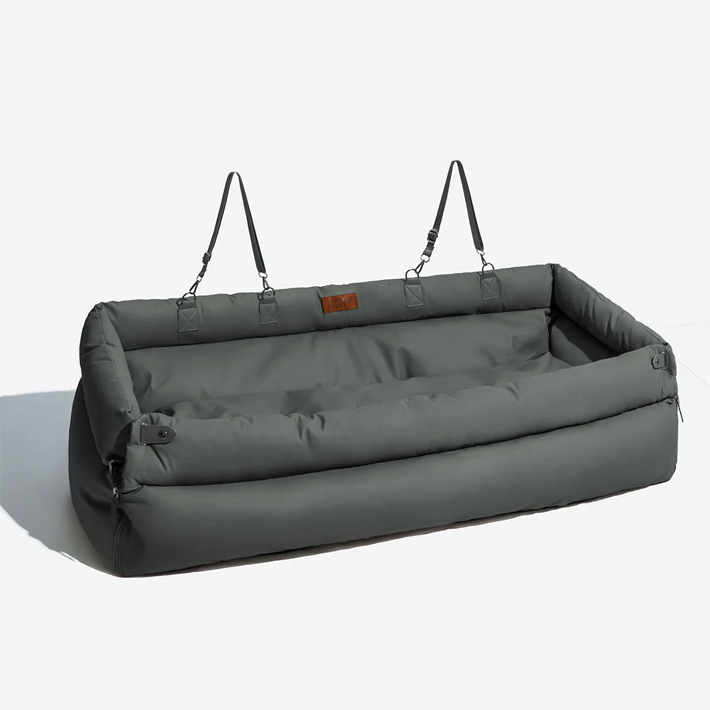 Large Deluxe Faux Leather Dog Car Seat Booster Bed - Urban Voyager - Image 28