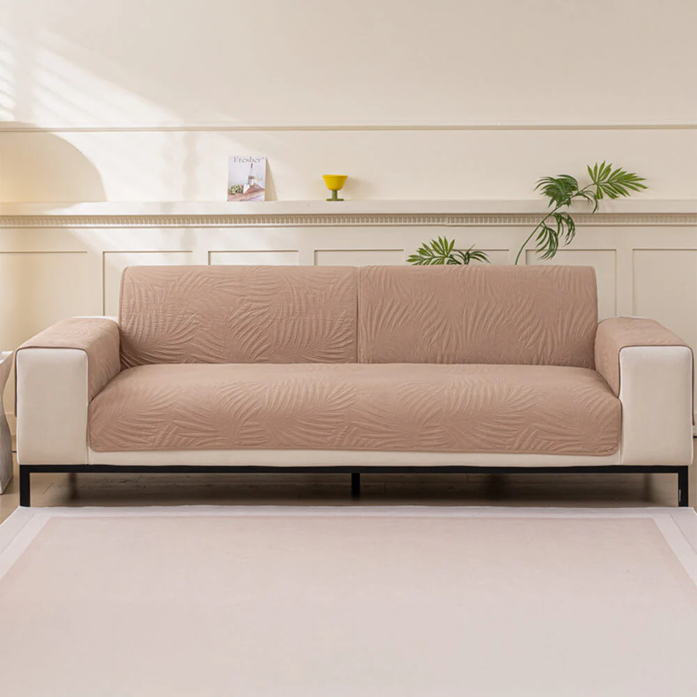 Large Leaf Pattern Water-resistant Sofa Protector Non-Slip Couch Cover - Image 11
