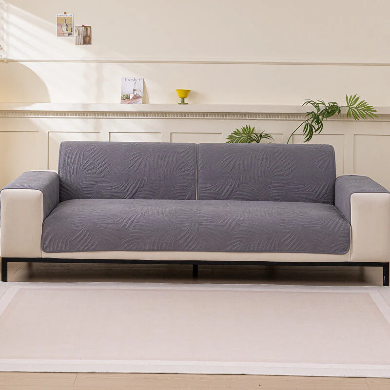Large Leaf Pattern Water-resistant Sofa Protector Non-Slip Couch Cover - Image 12