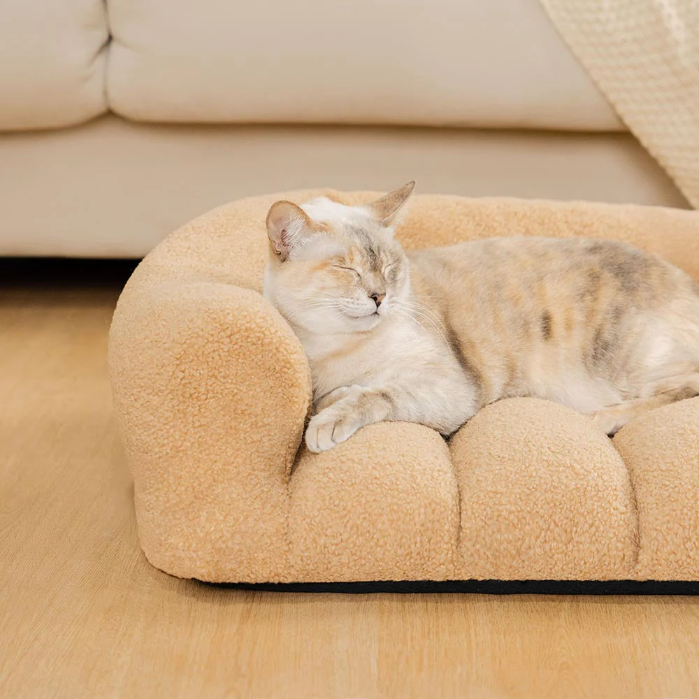 Large Soft Supportive Headrest Orthopaedic Cat Bolster Bed - Cloudy Napper - Image 2