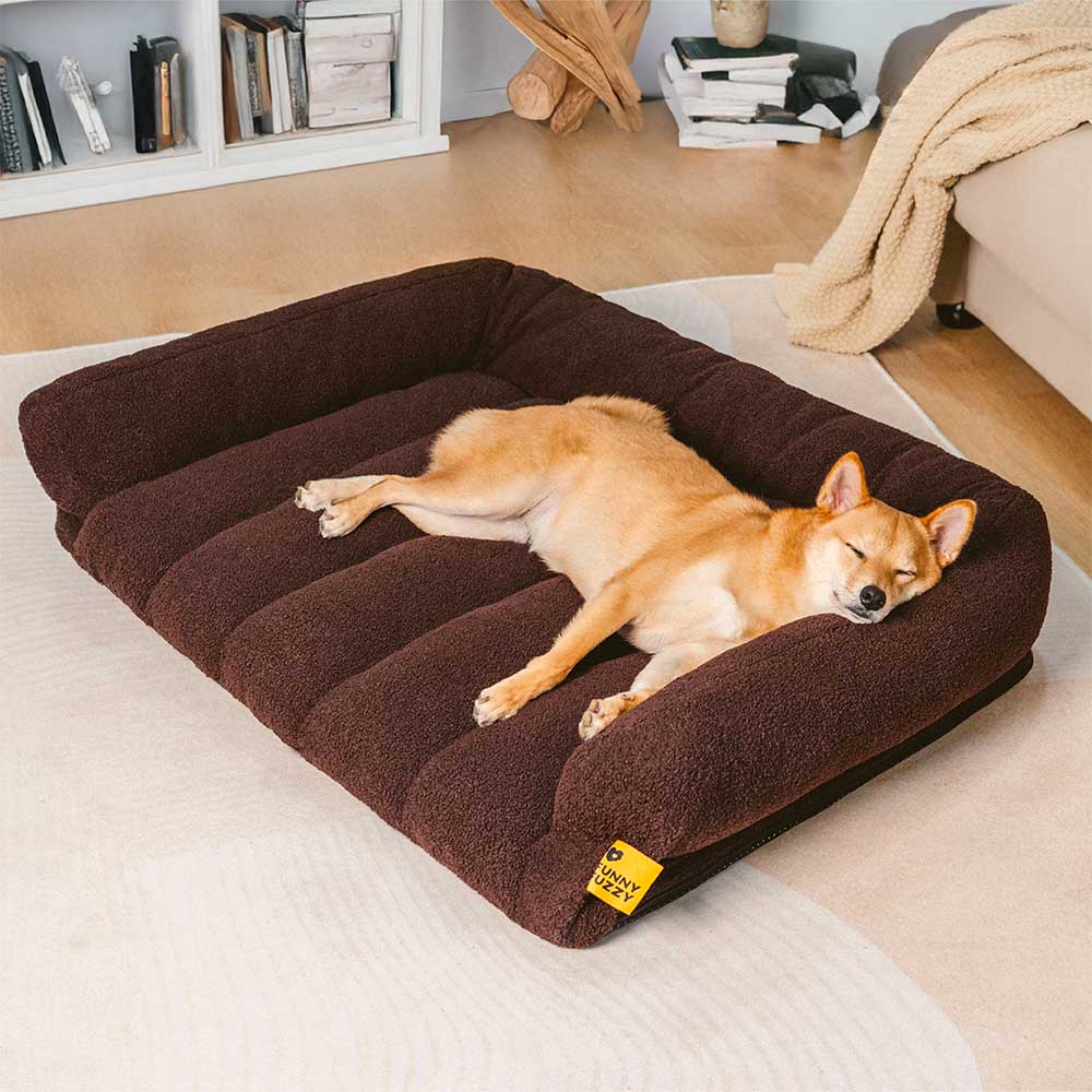 Large Soft Supportive Headrest Orthopaedic Dog Sofa Bed - Cloudy Napper - Image 3