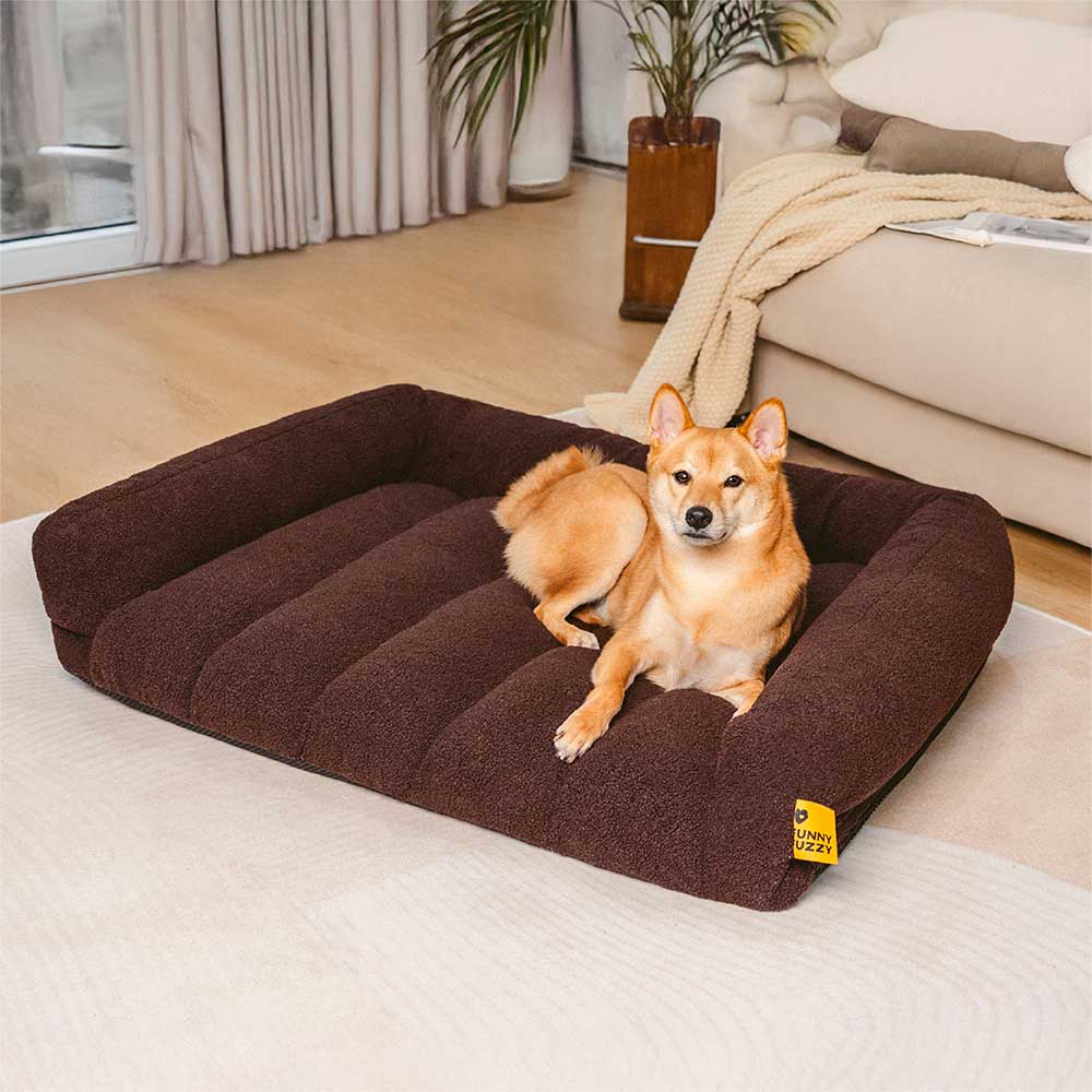 Large Soft Supportive Headrest Orthopaedic Dog Sofa Bed - Cloudy Napper - Image 7
