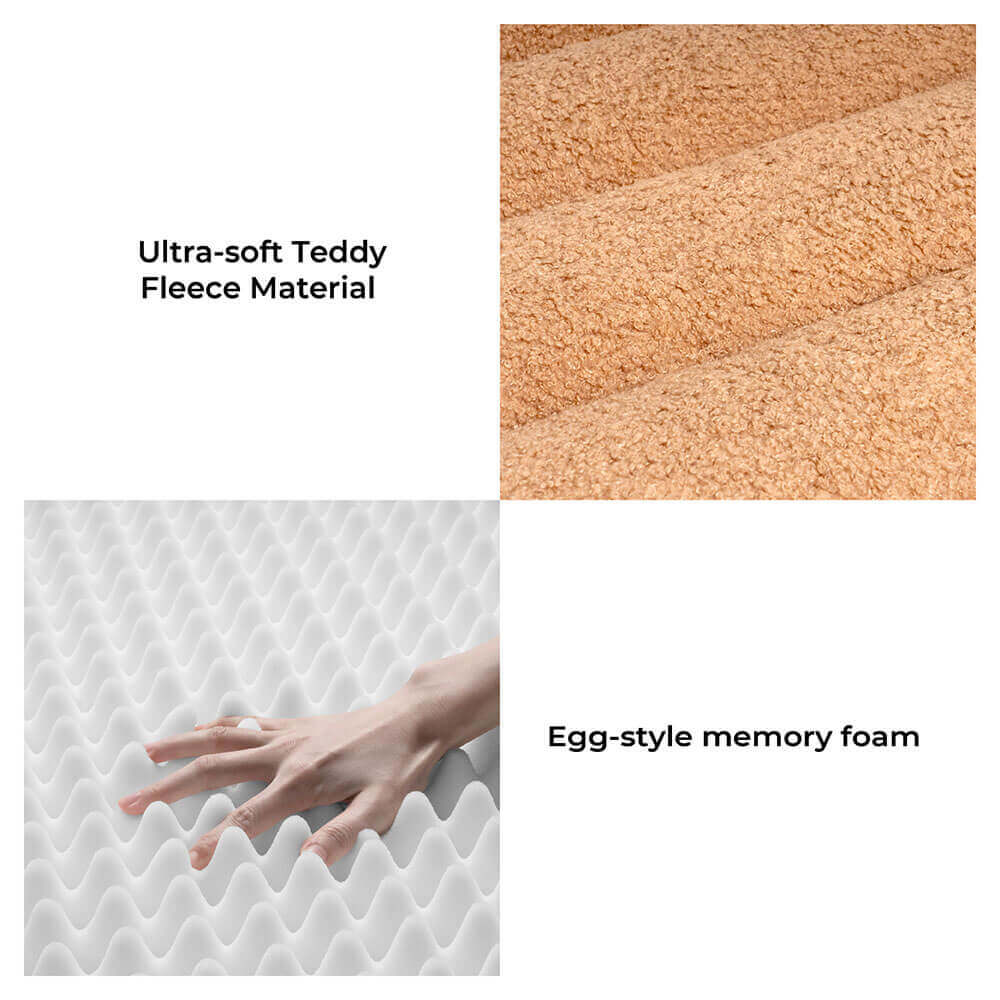 Large Washable Creamy Cosy Flat Dog Beds - Cheesecake - Image 12