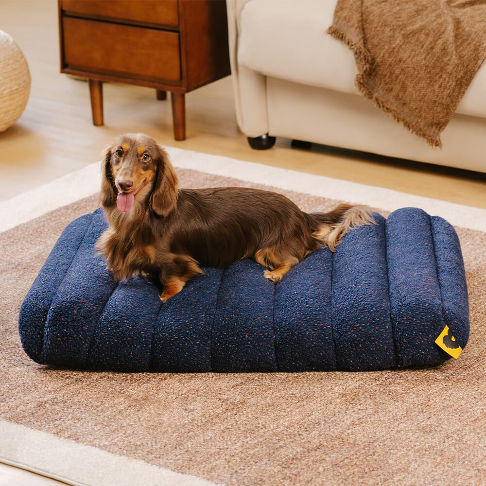 Large Washable Creamy Cosy Flat Dog Beds - Cheesecake - Image 9