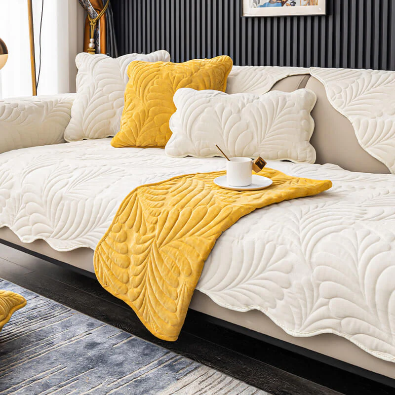 Leaf Cotton Carpet Anti-scratch Protective Couch Cover - Image 10