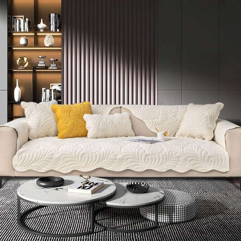 Leaf Cotton Carpet Anti-scratch Protective Couch Cover - Image 15