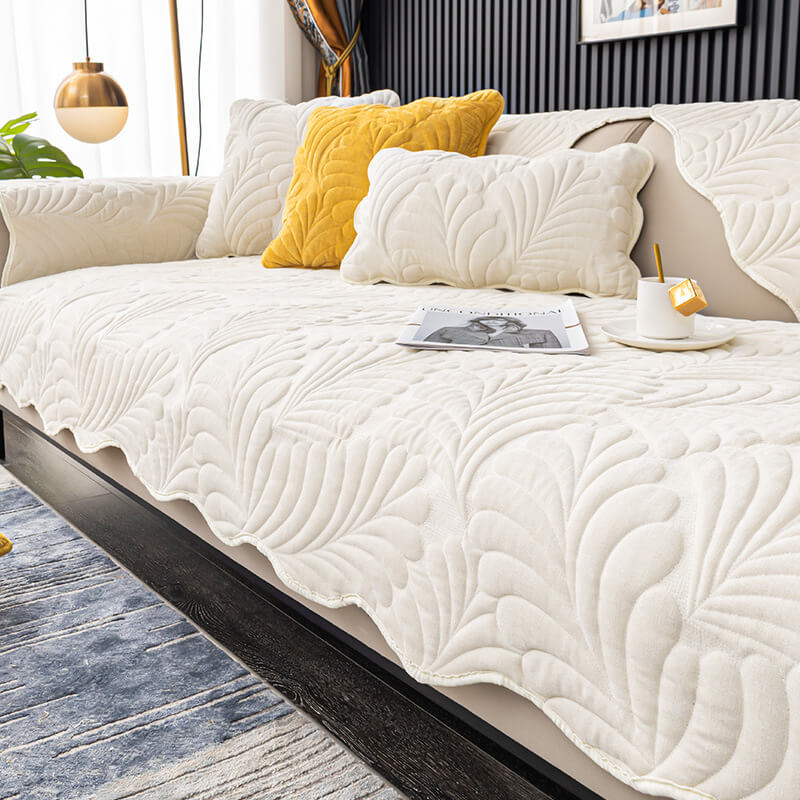 Leaf Cotton Carpet Anti-scratch Protective Couch Cover - Image 9