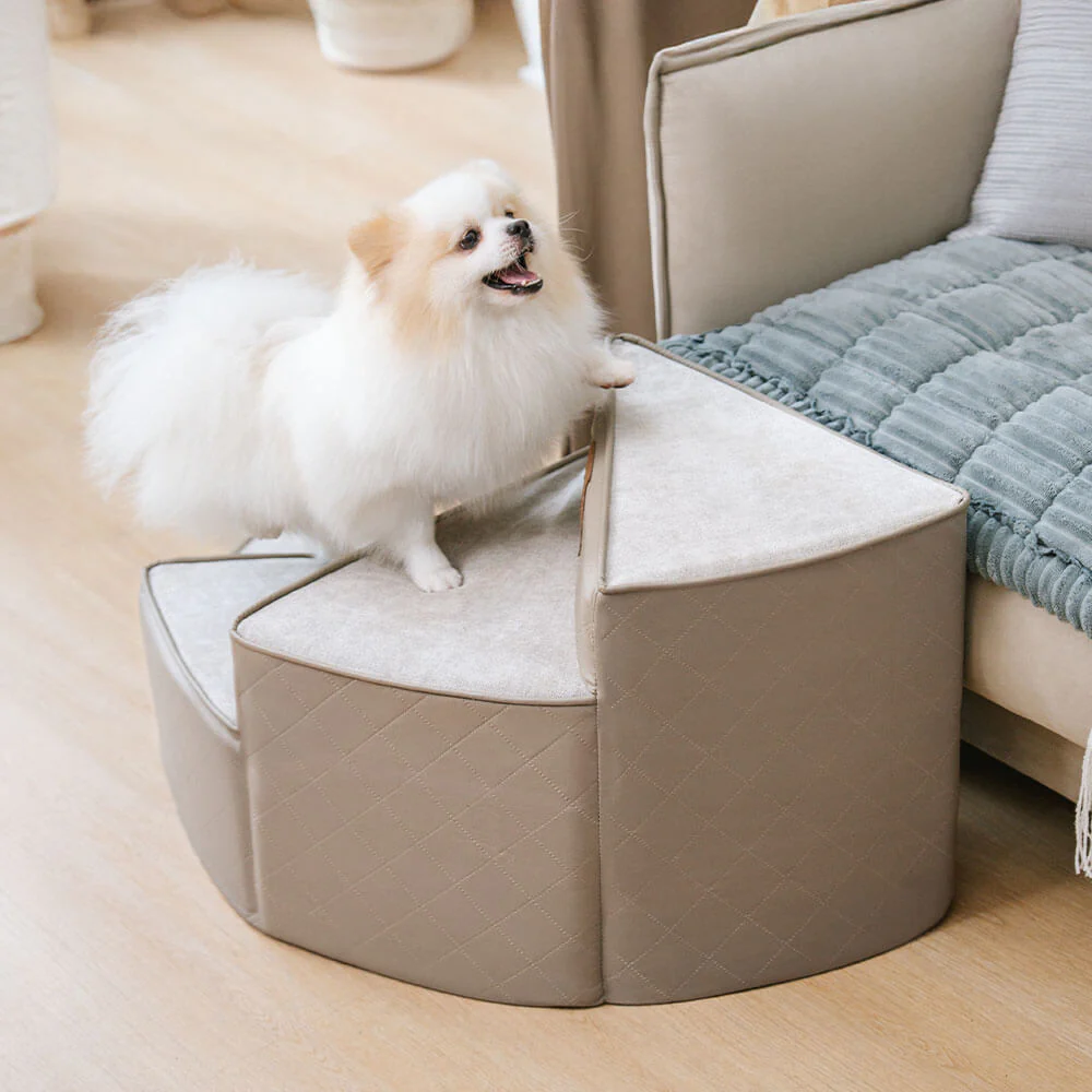 Luxe Water-repellent Faux Leather Removable Spiral Pet Stairs - StepEase - Image 13