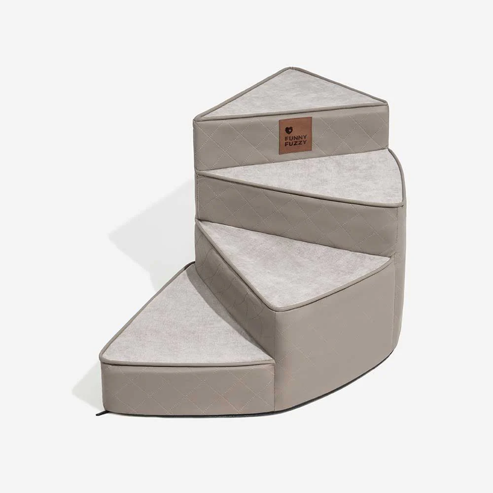 Luxe Water-repellent Faux Leather Removable Spiral Pet Stairs - StepEase - Image 16