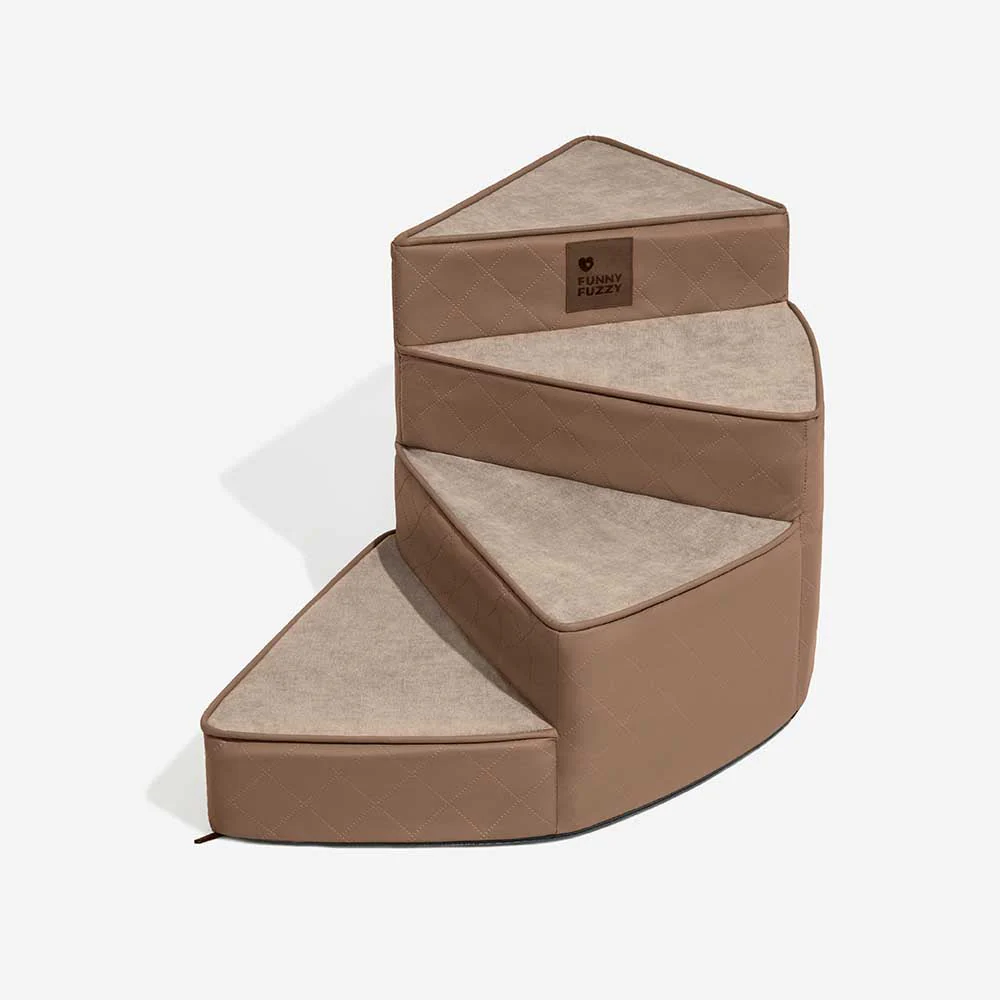 Luxe Water-repellent Faux Leather Removable Spiral Pet Stairs - StepEase - Image 23