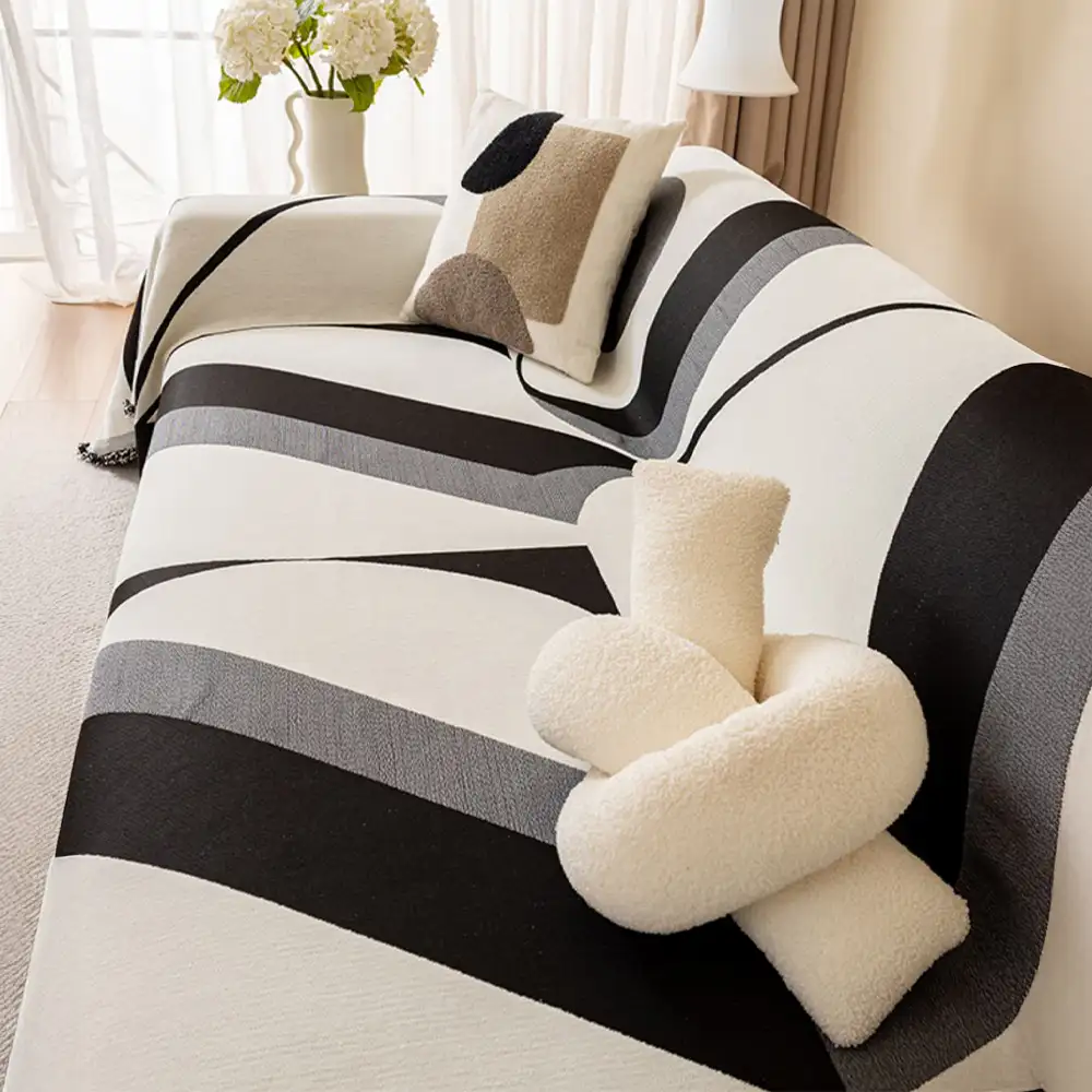Modern Art Chenille All-Season Universal Fit Multifunctional Couch Cover - Image 10