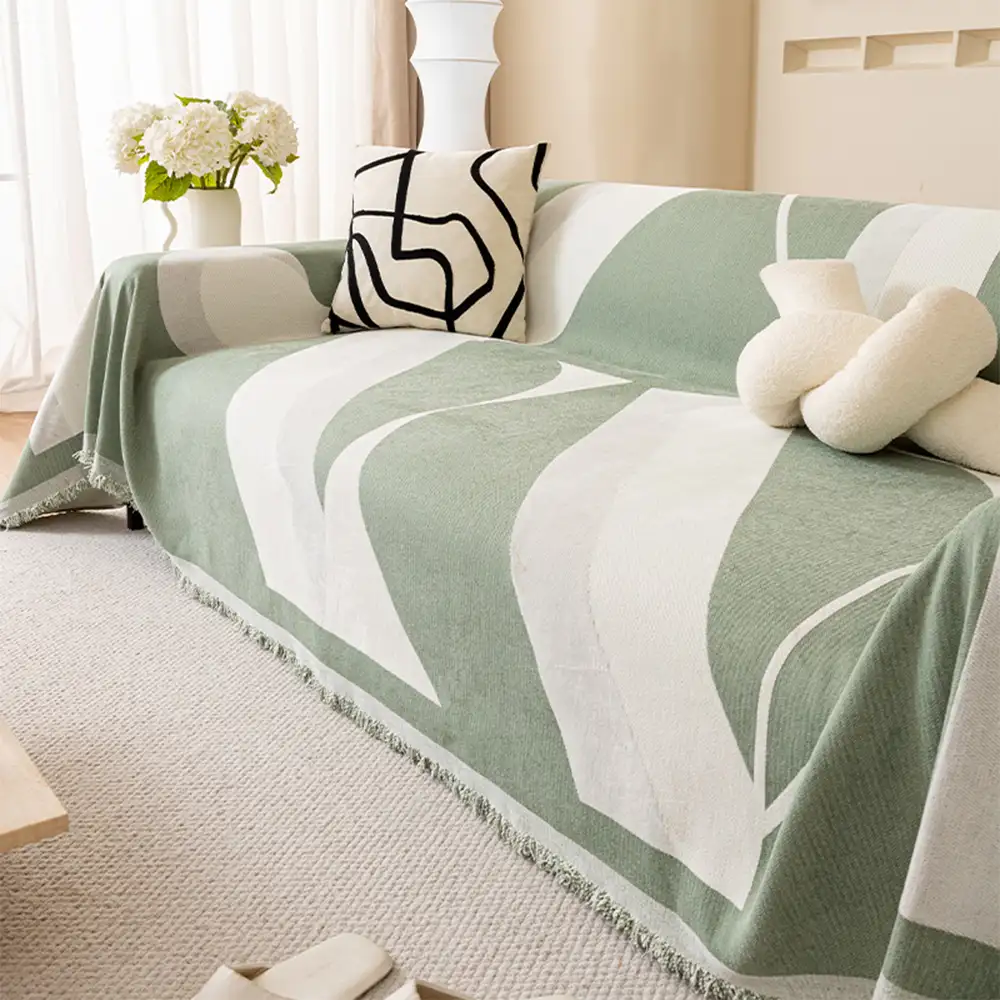 Modern Art Chenille All-Season Universal Fit Multifunctional Couch Cover - Image 4