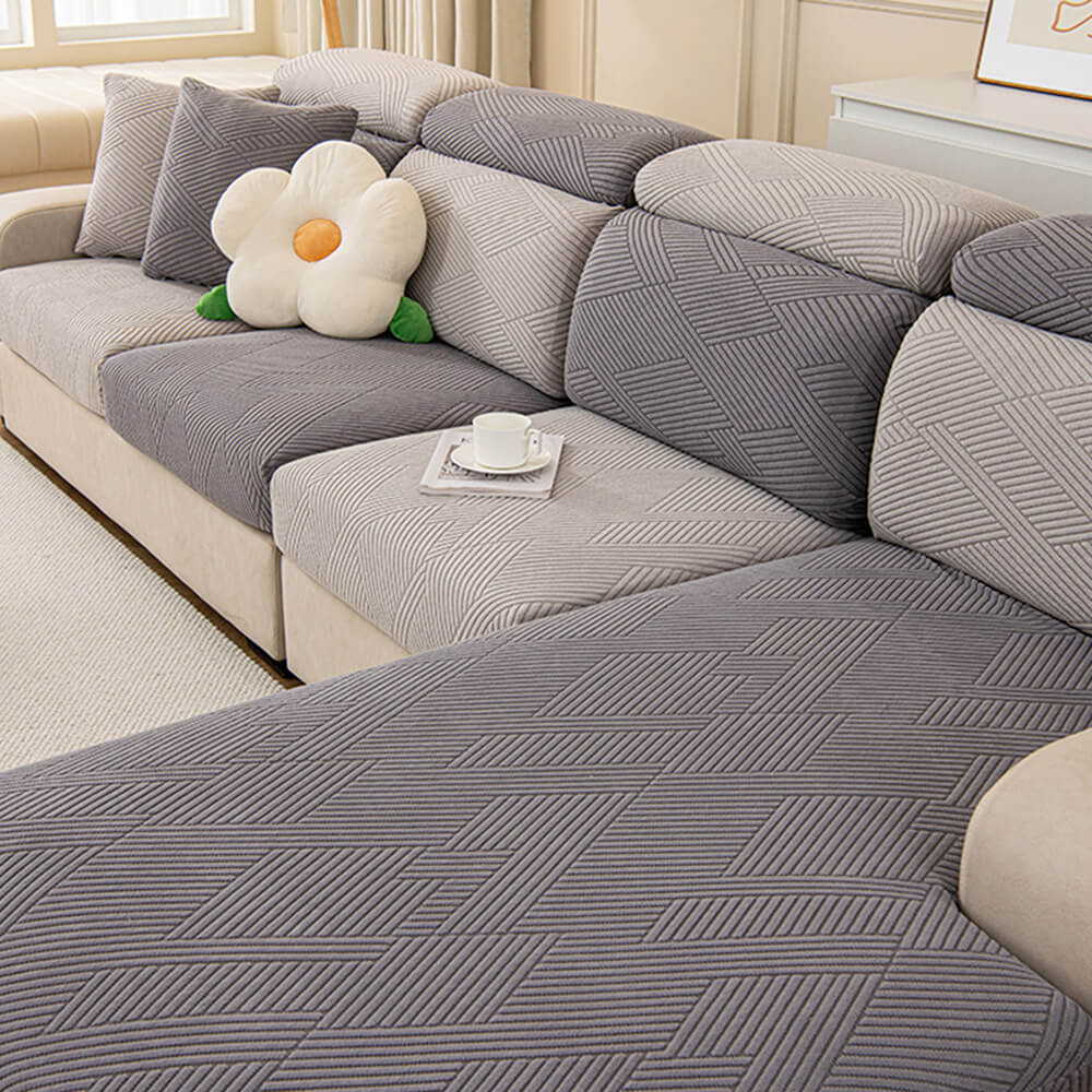 Modern Geometric Stretch Full-Wrap Magic Couch Cover - Image 8
