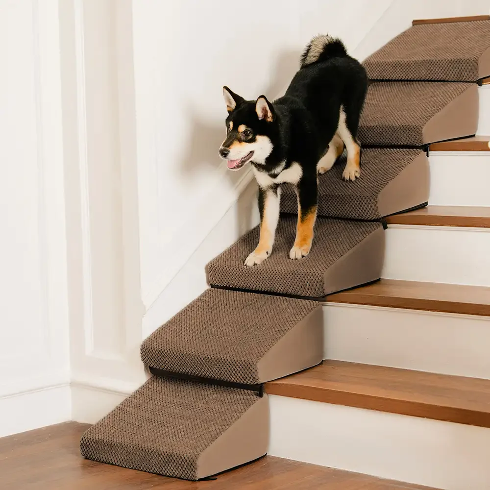 Modular Foam Dog Ramp Stairs for Staircase Stairs with Velcro - Image 15