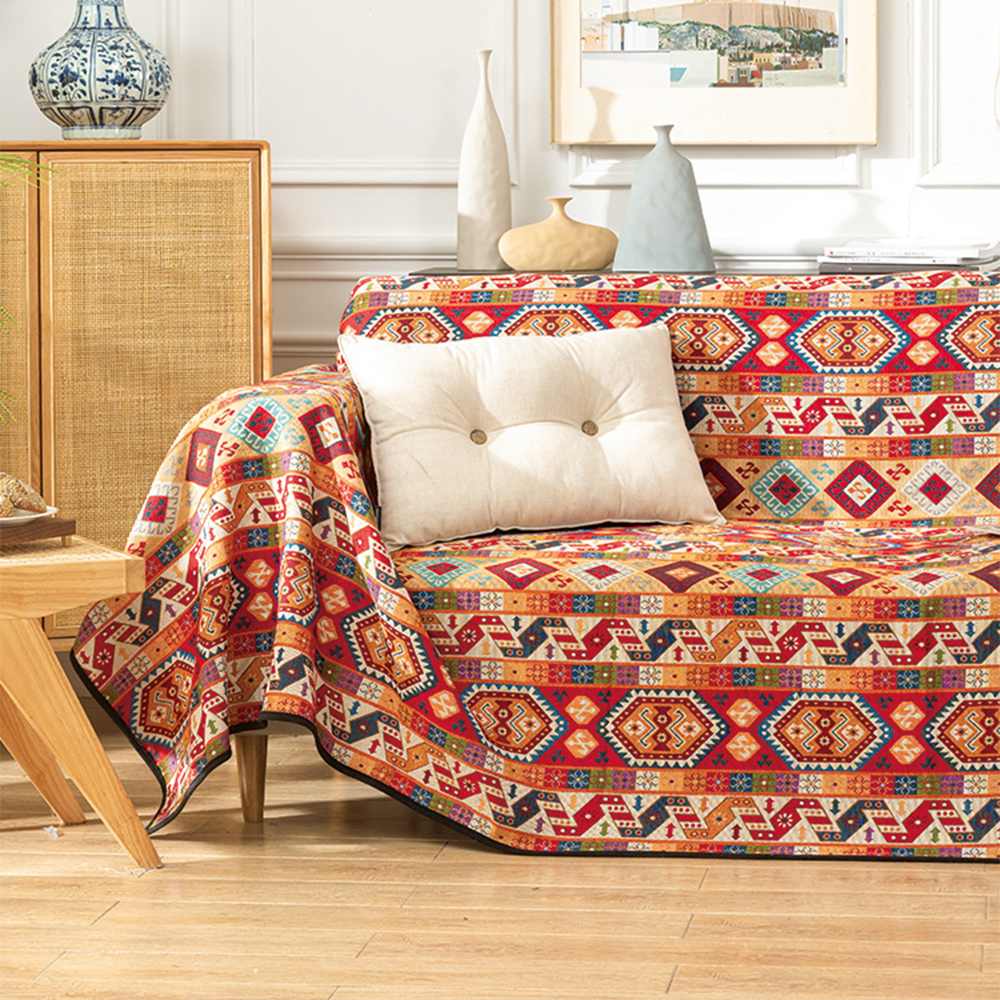 Moroccan Jacquard Multifunctional Throw Blanket Couch Cover - Image 6