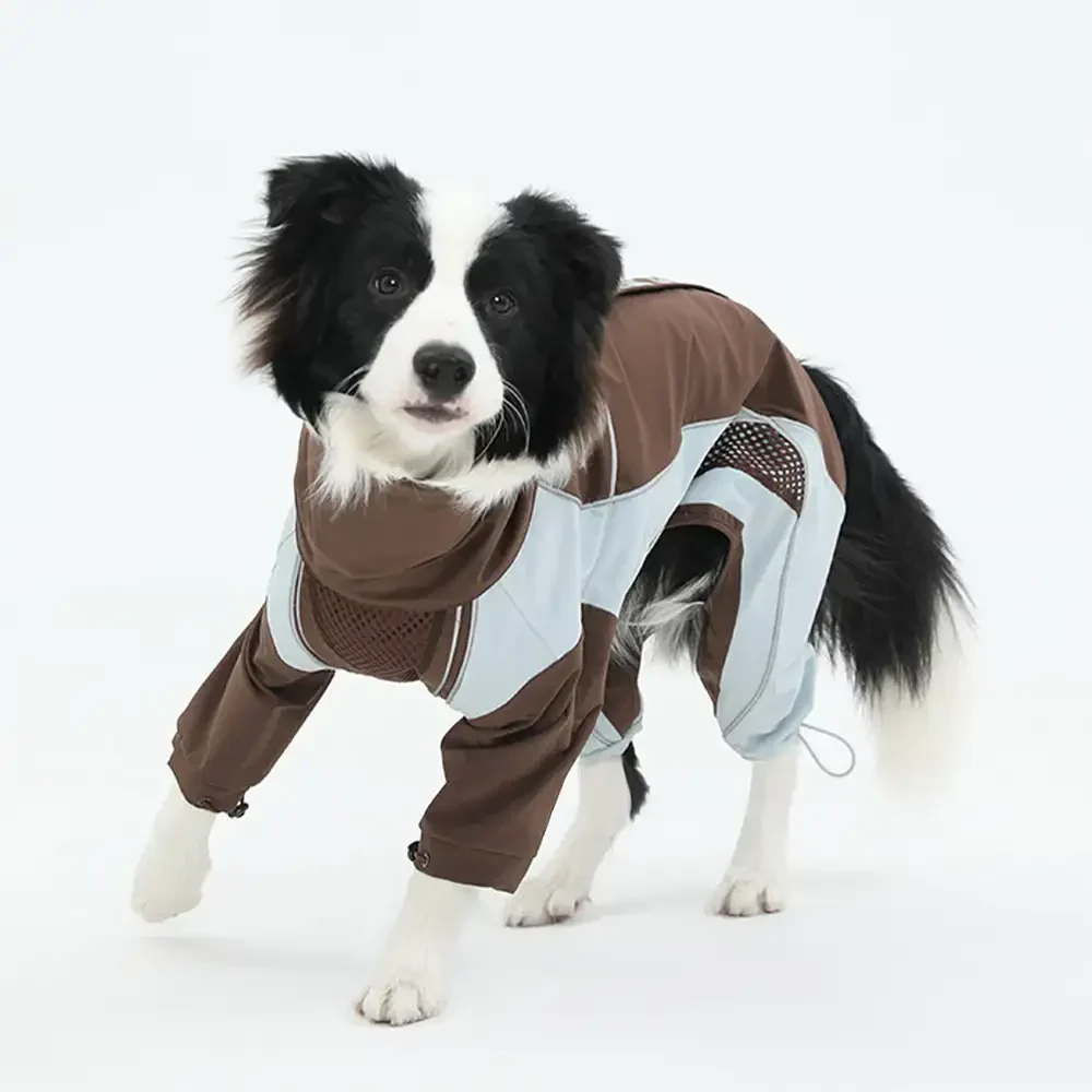 Multi-Functional Waterproof Windproof Dog Windbreaker Coat for Medium & Large Dogs