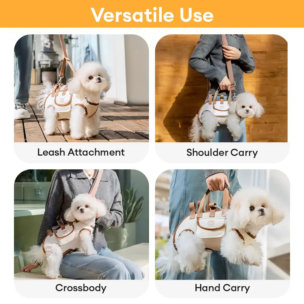 Multifunctional Portable Traction Cross-body Small Dog Carrier Backpack - Image 9
