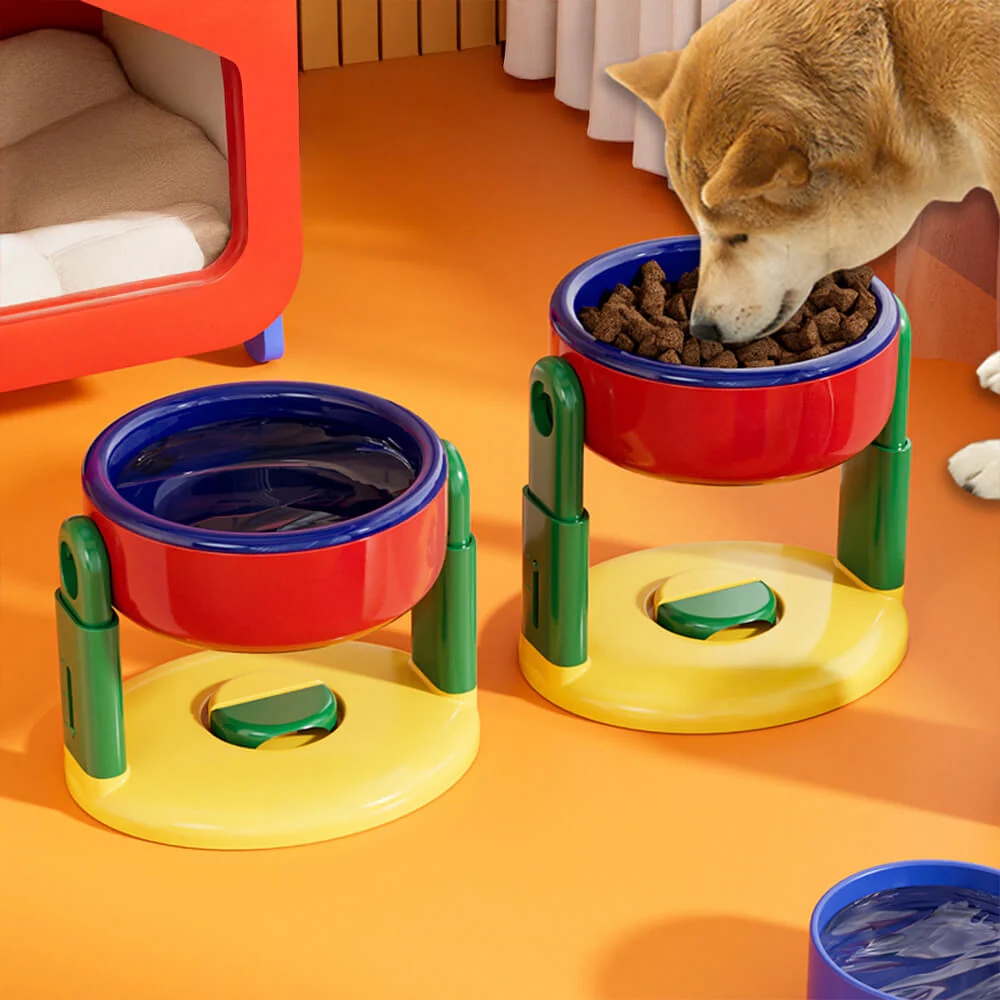 Neck Protection Adjustable Raised Pet Bowl with Anti-Slip Suction Base - Image 11