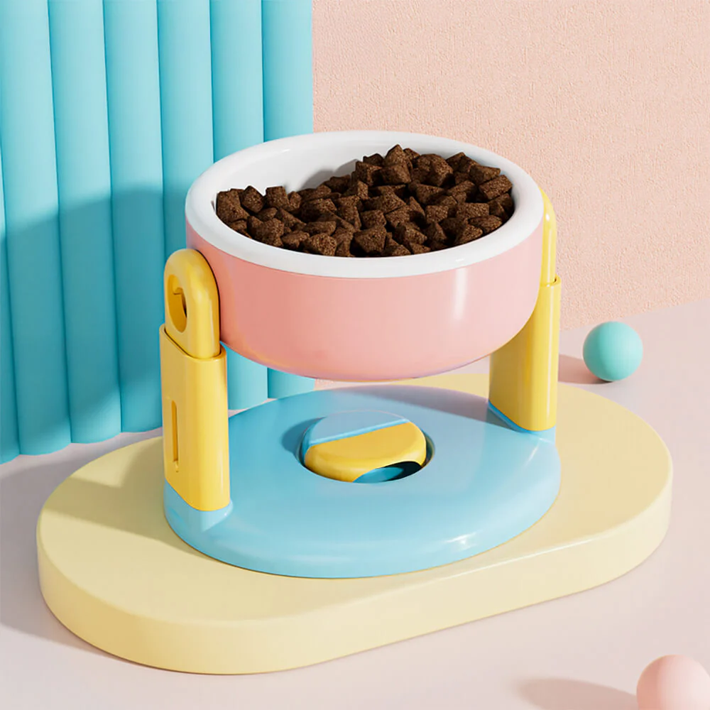 Neck Protection Adjustable Raised Pet Bowl with Anti-Slip Suction Base - Image 3
