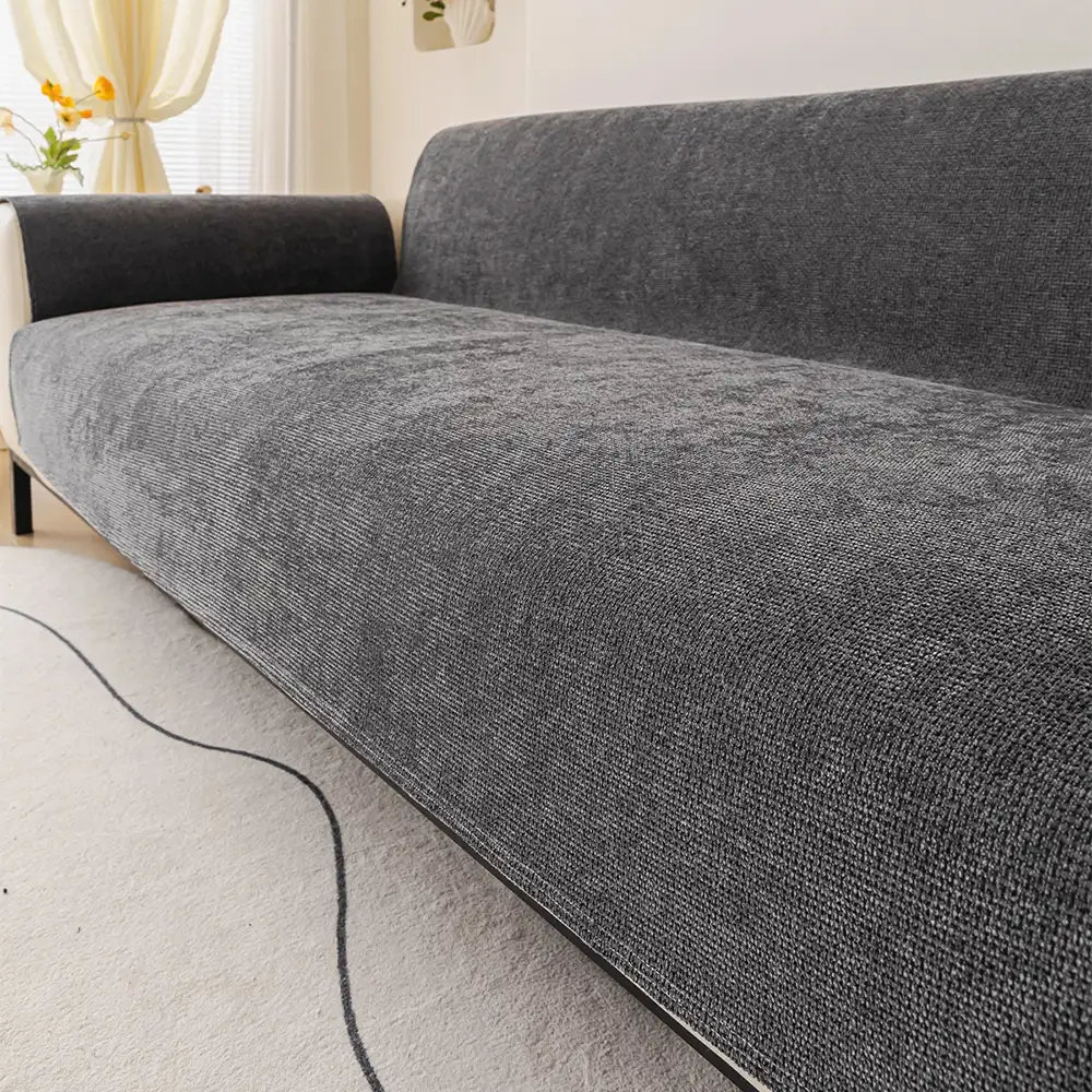 One-Piece Chenille Scratch-Resistant Durable Water-Repellent Non-Slip Couch Cover - Image 2