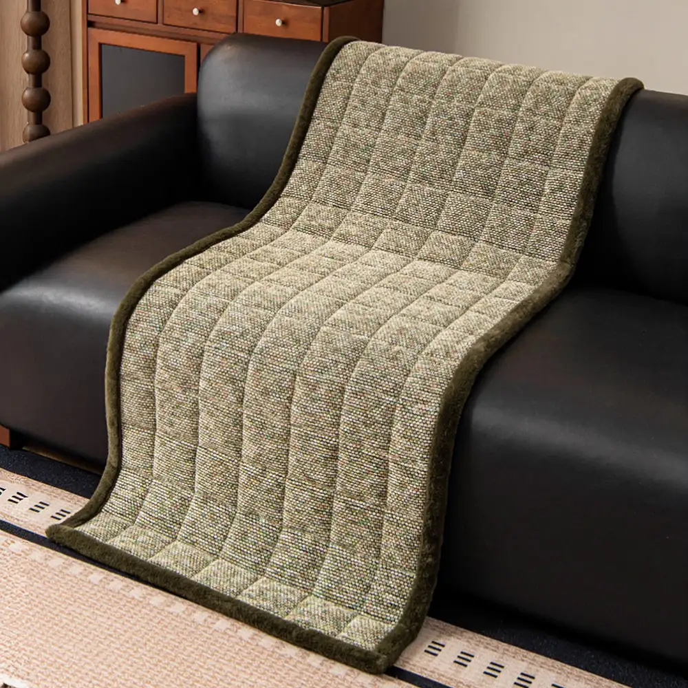 Pet-Friendly Chenille Textured Non-Slip Couch Cover with Frayed Edges - Image 9