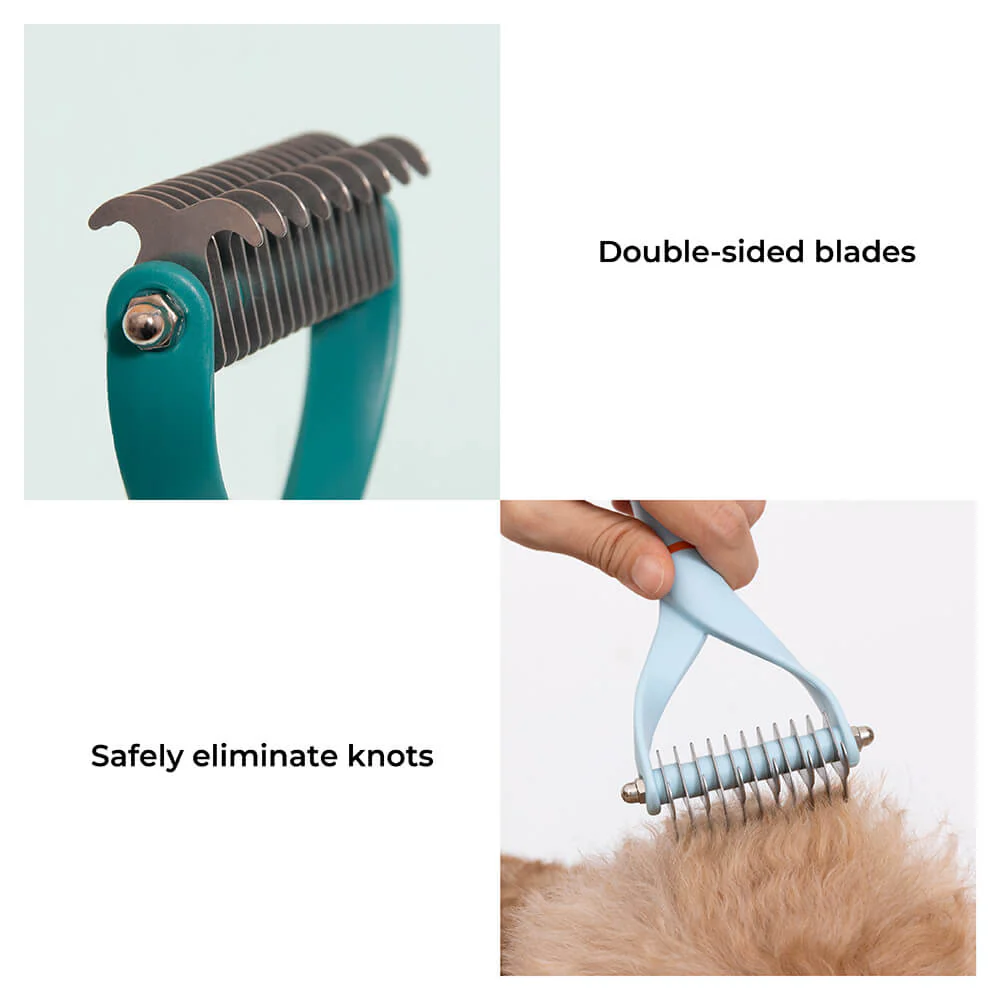 Pet Safe Dematting Comb Rake - Double Sided Blades - Image 4