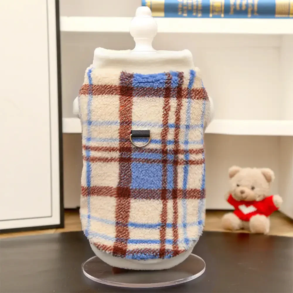 Plaid Comfortable Warm Plush Dog Jumper Suitable For All Breeds of Dogs - Image 11