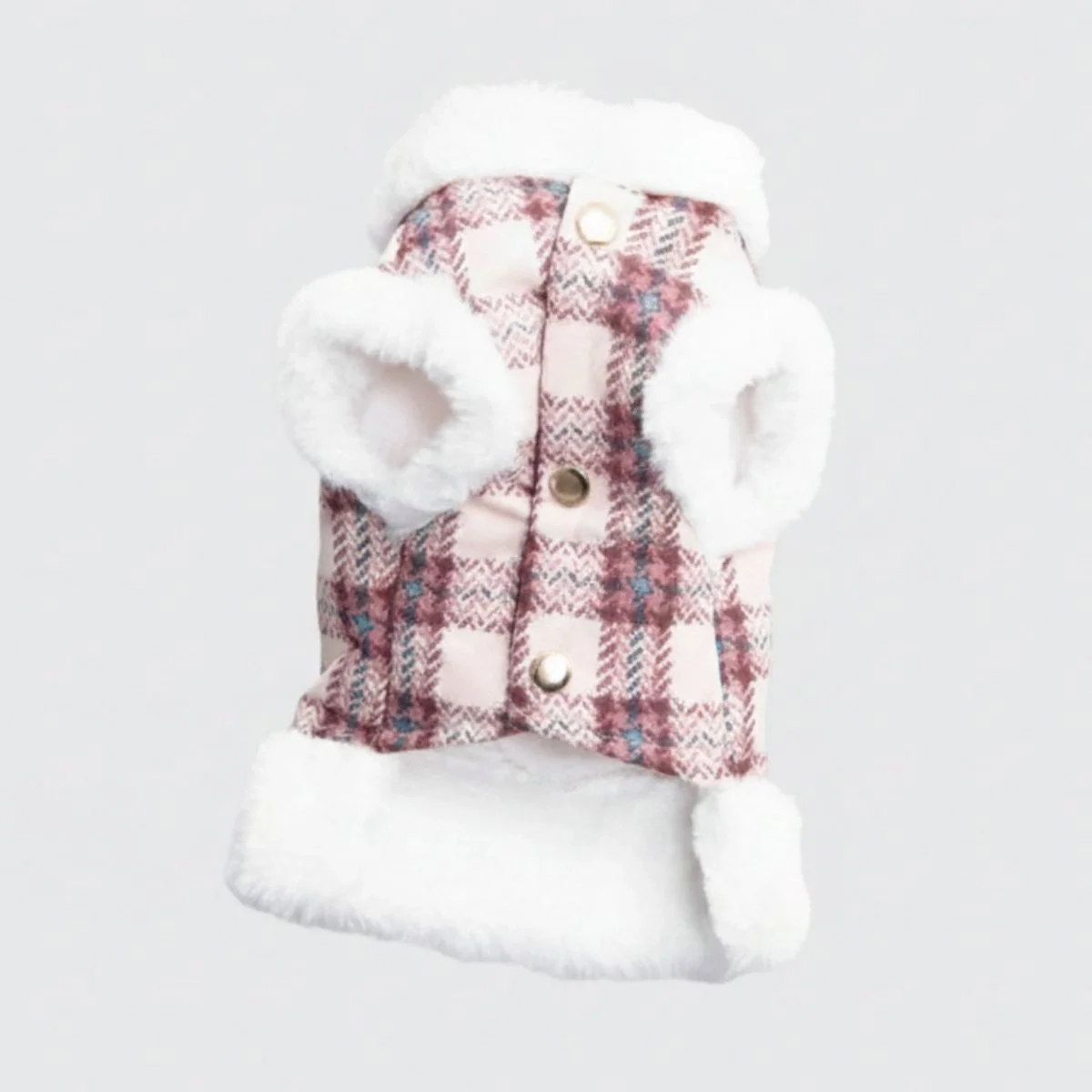 Plaid Fleece Pullover Dog Jacket - A Warm and Stylish Winter Jacket - Image 10