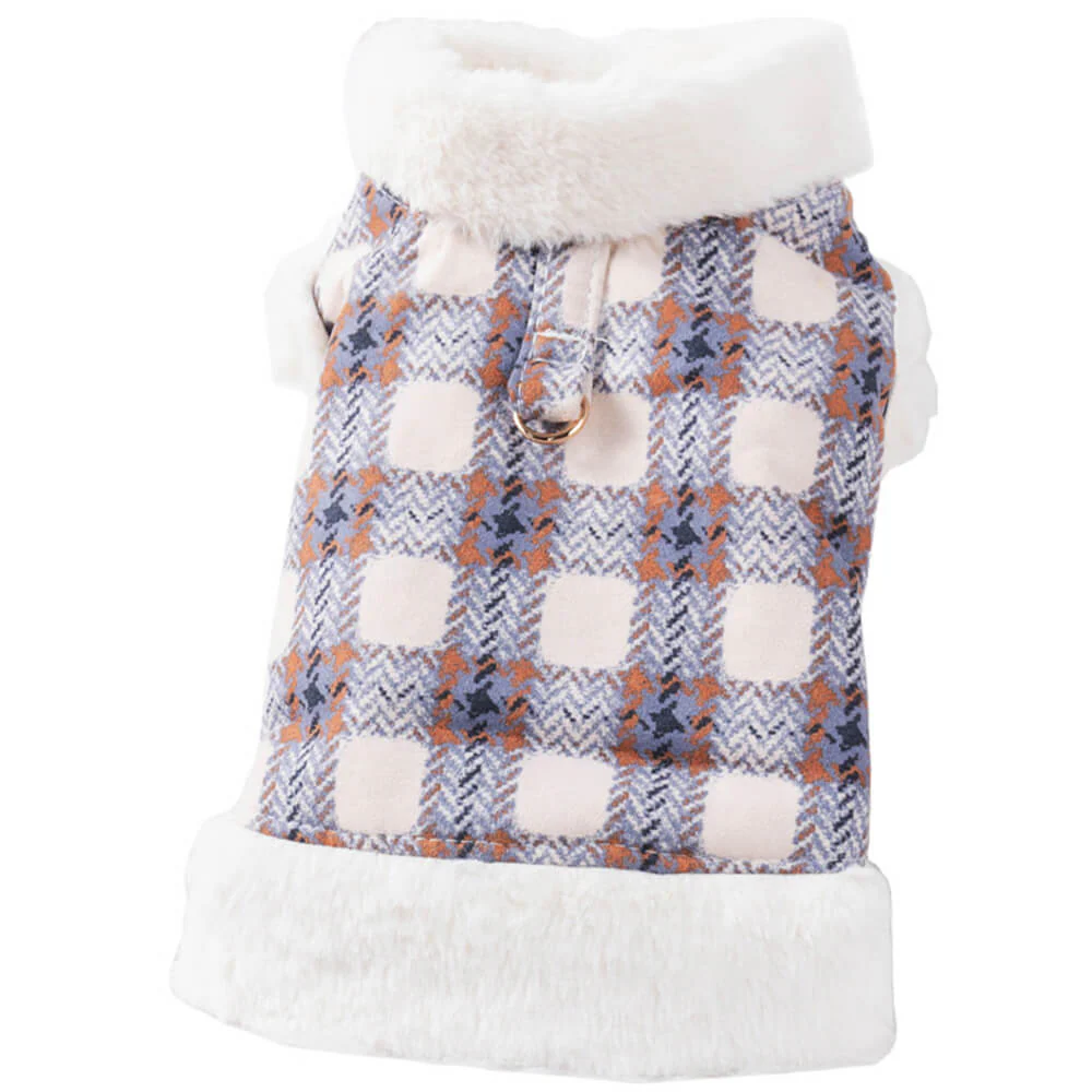 Plaid Fleece Pullover Dog Jacket - A Warm and Stylish Winter Jacket - Image 9