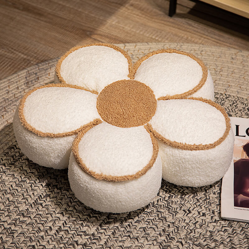Plush Flower Decorative Throw Pillow - Image 7
