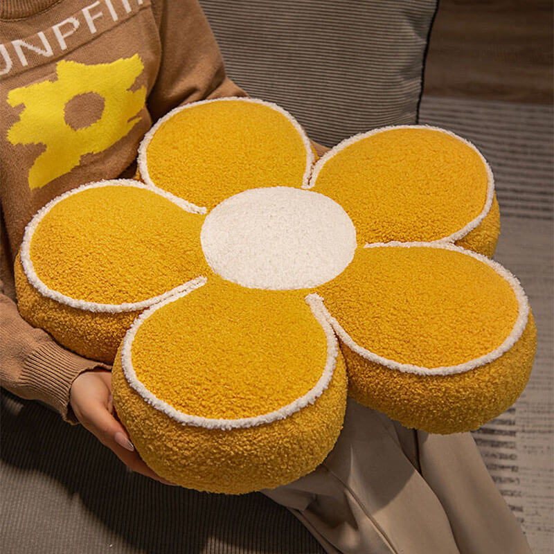 Plush Flower Decorative Throw Pillow - Image 8