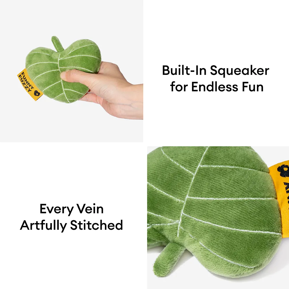 Plush Leaf-Shaped Squeaky Dog Toy - Funnyfuzzy SnugNest - Image 4