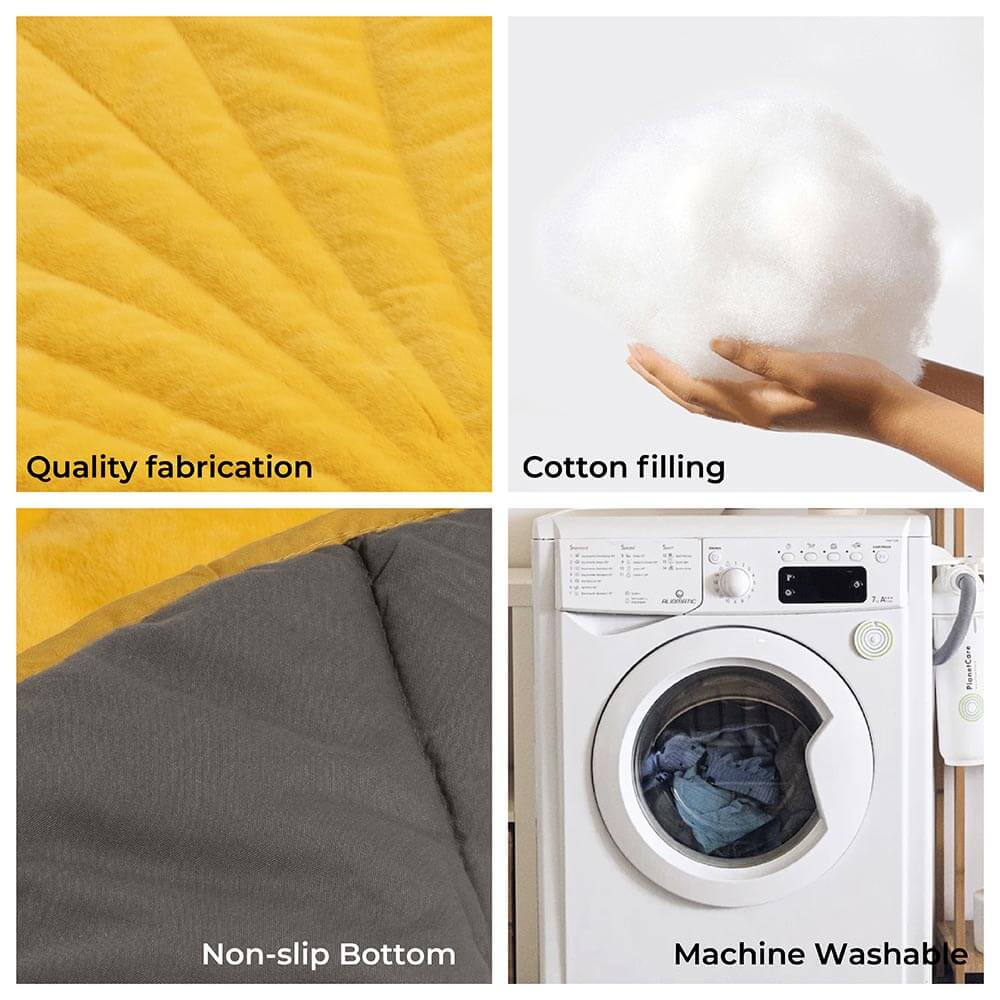 Plush Leaf-Shaped Washable Dog Mat-The Leaf Collector - Image 5