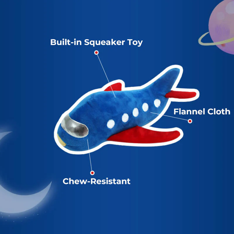 Rocket Plane Toy Playful Squeaky Toy Dog Chew Toy - Image 5