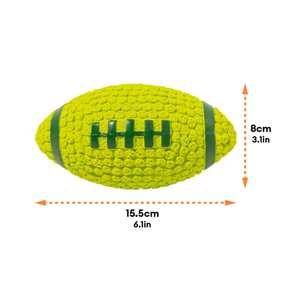 Rugby Dog Chew Toy with Squeaky - Image 5